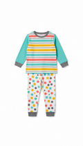Kids Pajama Set in Aqua Pop